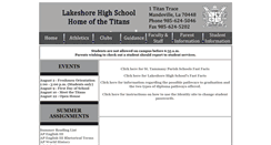 Desktop Screenshot of lakeshorehigh.stpsb.org