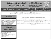 Tablet Screenshot of lakeshorehigh.stpsb.org